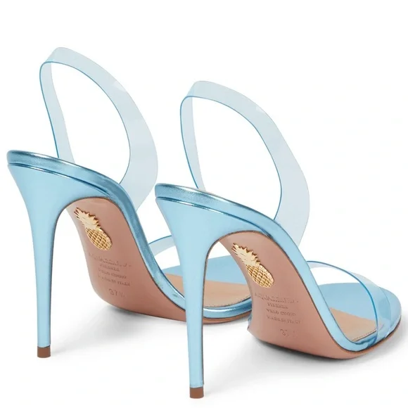 Aquazzura So Nude PVC Slingback Sandals 38.5 - Picture 4 of 14